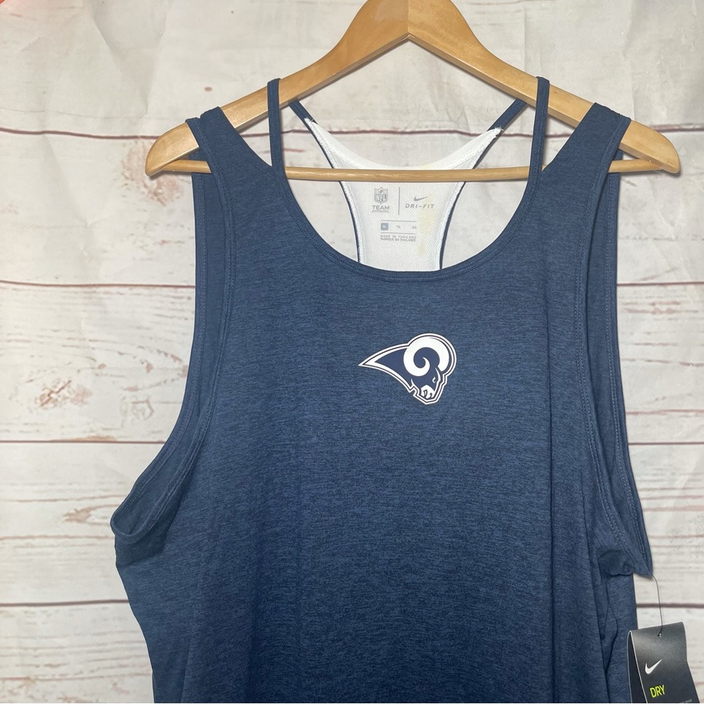 NWT $39.99 Nike • Racerback • Dri-Fit • X Large • Rams • NFL - Picture 7 of 13